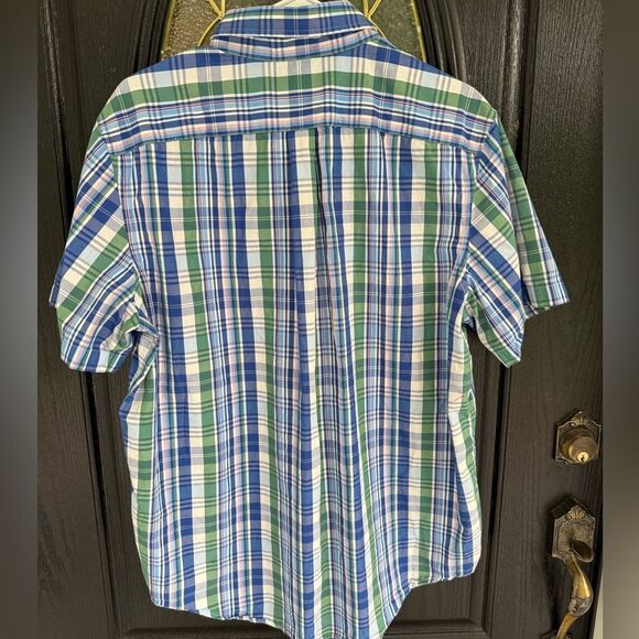 Vineyard Vines Blue and Green Casual Button Down Shirt - Picture 2 of 4
